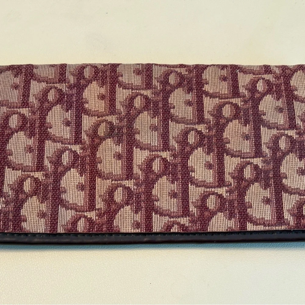 Dior Rich Burgundy Vintage Oblique Wallet